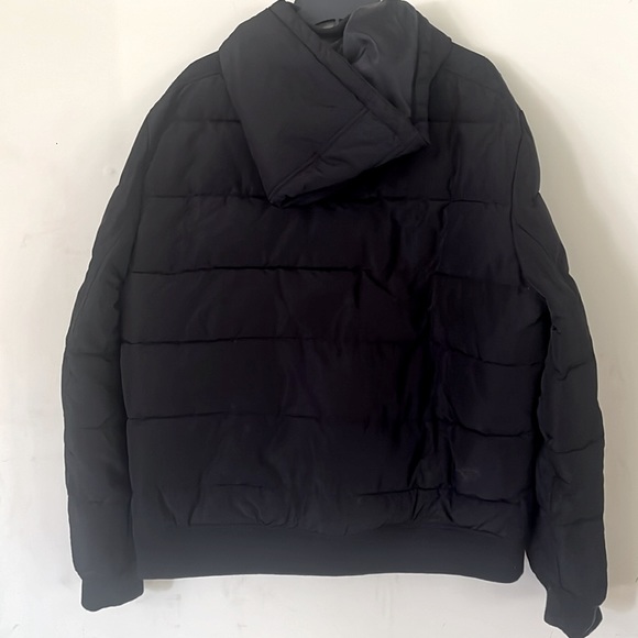 Marc Anthony Men’s Quilted Puffer Jacket Wool Herringbone Black XXL Hooded - Picture 6 of 16